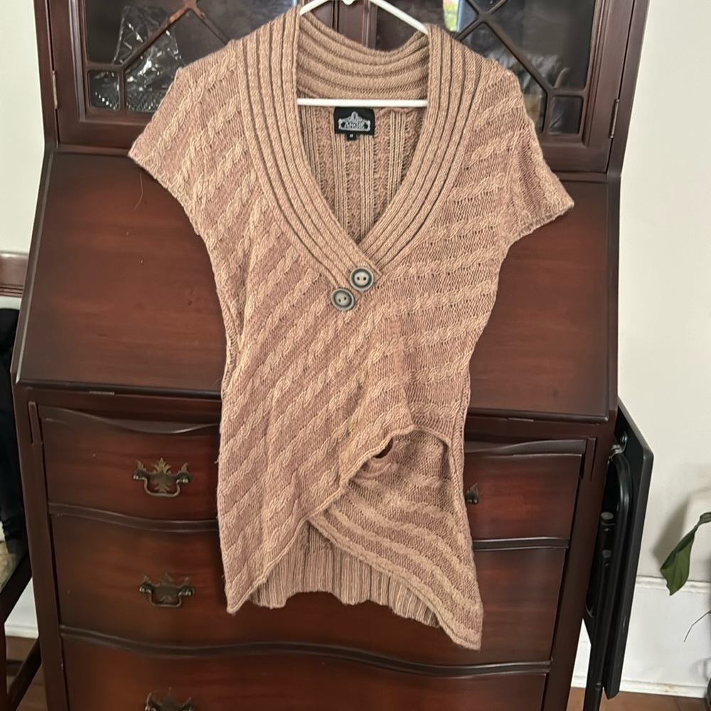 Angie sweater hardly worn .  Cap sleeves